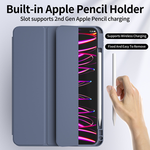Portalápices incorporado Funda de cuero PU Funda inteligente Triple pliegue para Pro 11 Air 4/5 Generación pulgadas - Product Image 5
