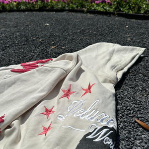 Sweat-shirt à capuche oversize en coton 100% pour homme, impression sérigraphique, épaules tombantes, pull lourd en molleton français, unisexe - Product Image 4