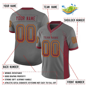 Camisetas de Fútbol Americano Personalizadas al por Mayor, Calidad Premium, 100% Poliéster, Servicio OEM, Protección UV, Transpirables, Estampadas, Gran Venta - Product Image 6