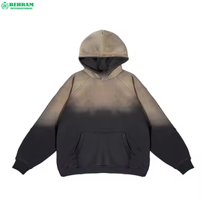 Sweat à capuche unisexe en molleton épais ou tissu éponge français, écologique, tendance et de haute qualité, idéal pour l'hiver, effet délavé soleil, collection 2026 - Product Image 2