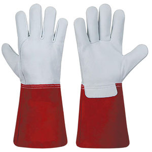 Guantes de Soldadura de Cuero Premium, Guantes de Seguridad Resistentes al Calor para Trabajos de Metalurgia, Construcción, Fabricación, Uso Industrial, Servicio OEM - Product Image 6