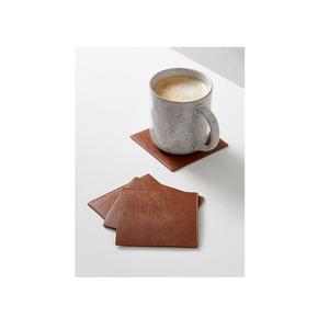 Dessous de verre en cuir personnalisé pour porte-tasses Sous-verres en cuir naturel de qualité supérieure et prix de gros - Product Image 1