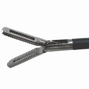 Pinces manuelles en acier inoxydable à dents agressives et fenêtrées, 5 mm x 31 cm, dents longues et dentelées, vessies, certifiées CE, chirurgie endoscopique - Product Image 2