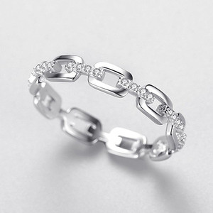 Anillo de Boda de Diamante Cultivado en Laboratorio con Eslabones de Cable de Amor Moderno en Oro de 14K, Anillo a Juego Natural, Fabricante de Joyería al por Mayor y al por Menor OEM - Product Image 3