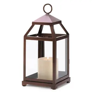 <b>Black</b> Coated Metal <b>Lantern</b> Hot Selling Classic <b>Outdoor</b> Indoor Decorative Portable Camping <b>Lantern</b> Floor <b>Lantern</b> - Product Image 1