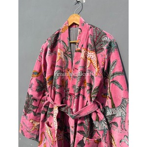 แจ็กเก็ตผ้าฝ้ายใส่ได้ทั้งชายและหญิงเสื้อคลุมกันหนาวทำด้วยมือสไตล์กิโมโนผ้ากำมะหยี่ปักลายสำหรับฤดูใบไม้ร่วง - Product Image 4