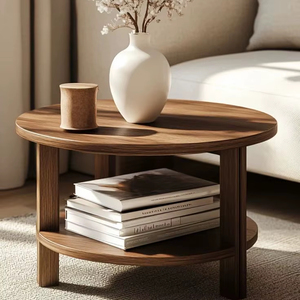 Belle table basse en bois faite à la main pour la décoration de salon avec un charme rustique naturel et un style intérieur intemporel - Product Image 1