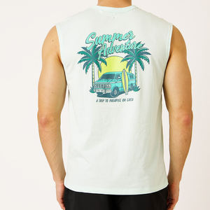 Camiseta sin Mangas Casual para Hombre, Ligera, Transpirable, de Secado Rápido, Ecológica, con Protección UV, Tejido de Spandex/Algodón, Colores Personalizados - Product Image 2