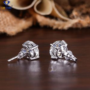 4.00 TDW Round Cut Diamond White Gold Earring by Labstone / Precious Diamond Earring / EF-VS <b>Colour</b> - Product Image 4