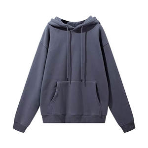 Sudadera de color sólido para hombre, jerséis con capucha informales, sudadera holgada de lana cálida para hombre, sudaderas con capucha de lana de algodón 100% de siguiente nivel - Product Image 4