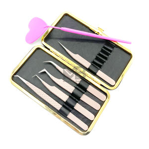 Pince à cils pour extensions de volume au design élégant, personnalisable avec marque privée, à pointe longue pour isolation des cils - Product Image 6