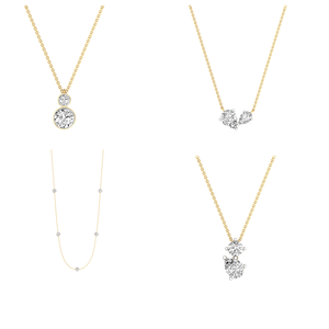 Collar de Cadena de Oro Amarillo y Oro Blanco con Diamantes Cultivados en Laboratorio de 0.25 Quilates de Alta Calidad para Mujer, Ideal para Bodas, Fiestas y Regalos - Product Image 2