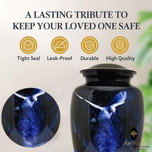 Urnes crématoires en aluminium fabriquées à la main avec revêtement Meena Grandes tailles (220 Cu) et souvenirs | Gravure disponible - Product Image 4