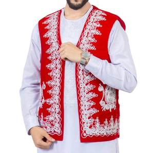 Haute qualité respirant court Style Vintage vêtements d'extérieur pour hommes Shalwar Kameez broderie gilets grande taille hommes gilets - Product Image 4