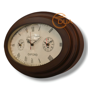 Cổ Vintage-Phong Cách 18-Inch Brass Bằng Gỗ Đồng Hồ Treo Tường Thiết Kế Hiện Đại Thạch Anh Thế Giới Thời Gian Treo Cho Nhà Văn Phòng Trang Trí Nội Thất Phòng Khách - Product Image 3