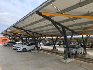 As KGL MAKINA Kit de cochera solar modular de bajo consumo con cargador EV Sistema de dosel de estacionamiento de fácil instalación - Product Image 2