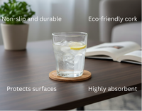 Sous-verres en bois naturel personnalisables AG Elements, écologiques, durables, antidérapants, style moderne, 100 mm, 8 mm, résistants à la chaleur