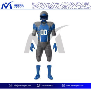 Kit d'uniforme de football américain pour hommes sur mesure maillot et pantalon en sergé haute résistance et respirant Production OEM - Product Image 3
