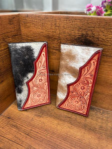 Nouveau portefeuille pour femme en cuir repoussé à la main, style occidental, avec pochette à rabat, vente chaude, portefeuille unique en cuir repoussé - Product Image 3