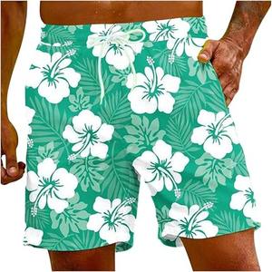 Short de planche de surf à motif floral 3D décontracté d'été pour hommes Maillot de bain flatteur à séchage rapide avec motif hawaïen Solid Tone3D - Product Image 3