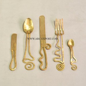 Juego de cubiertos planos de Decoración de mesa pulida con espejo de acero inoxidable, juego de cubiertos planos hechos a mano de primera calidad con nuevo patrón de aspecto - Product Image 6