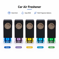 Diffuseur de parfum moderne pour voiture à clipser sur grille d'aération, désodorisant en PVC et verre à évaporation naturelle, fournitures de décoration parfumée en gros