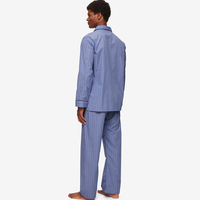 Oem erkek pamuk pijama seti kişiselleştirilmiş pijama kullanışlı göğüs cebi rahat nefes gece takım elbise özellikleri