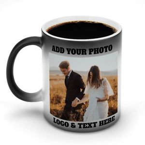 Taza de Cerámica Blanca de 11 oz con Logotipo Ys825, Taza Mágica que Cambia de Color con la Leche, para Sublimación, Regalos Personalizados - Product Image 1