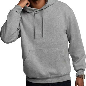 Sudadera con capucha de gran tamaño para hombre de 100% algodón de calidad súper premium, ropa de calle de invierno ajustada, patrón sólido con capucha, servicio OEM - Product Image 1