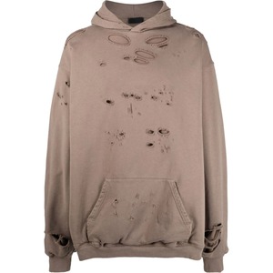 Vente en gros sur mesure de haute qualité vintage en détresse lavé à l'acide sweat à capuche ample hommes Streetwear sweats à capuche vierges - Product Image 4