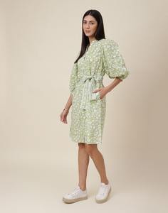 ชุดเดรสลำลองผ้าฝ้ายออร์แกนิคของผู้หญิงทำด้วยมือชุดเดรสโบฮีเมียนพิมพ์ลายดอกไม้อินเทรนด์สำหรับฤดูร้อนชุดของขวัญวาเลนไทน์ - Product Image 3