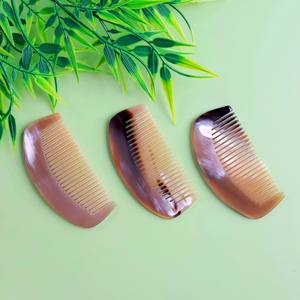 Peine de bolsillo con nombre personalizado, peine de barba con cuerno antiestático, clásico, compacto, estilo de mediana edad, Búfalo natural tallado - Product Image 6