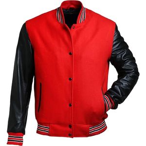 Vente en gros de vestes d'université de baseball pour hommes grande taille veste d'université brodée de logo personnalisé pour homme - Product Image 6