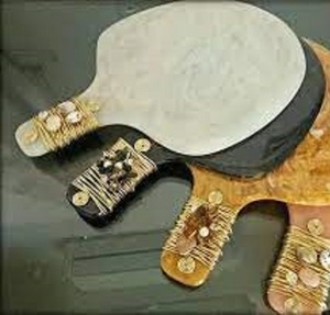 Nouvelle spatule à pizza en résine époxy métallique, plateau de service/coupe-pizza, pelle à pizza, résistante au lave-vaisselle et au four, avec poignée en marbre - Product Image 1