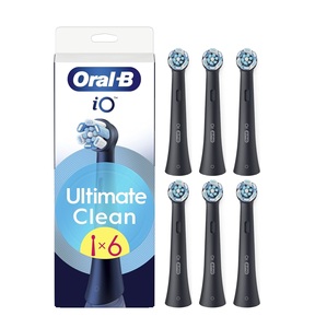 Oral-B iO Series Ultimate Clean Black, Original Replacement <b>Round</b> <b>Brush</b> Heads, pack of 6 - Product Image 3