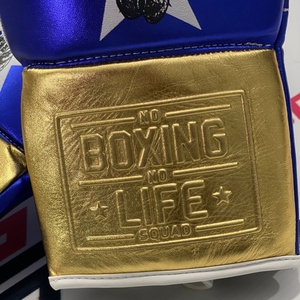 No Boxing No Life Professional Lace-Up Cowhide Leather Boxing <b>Gloves</b> Thick 4-Layer Padding Full Finger <b>Moisture</b> Wicking Boxing - Product Image 2