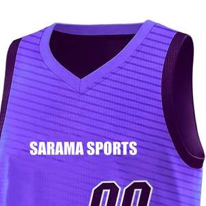 Maillot de basket-ball réversible personnalisé personnalisable pas cher 100% polyester respirant ensemble d'uniformes de basket-ball d'entraînement pour hommes - Product Image 4