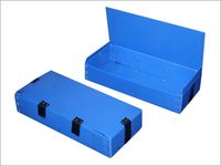 Contenedores plegables reutilizables de almacenamiento a prueba de agua de tamaño personalizado de la mejor calidad azul de grado alimenticio para cajas de plástico corrugado PP