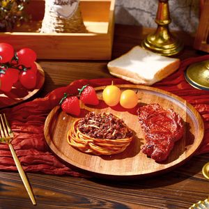 Venta caliente de Platos y platos redondos seguros de madera y metal con características antideslizantes perfectos para servir comida caliente o fría para la venta - Product Image 3