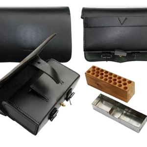 En gros personnalisé uniforme extérieur noir 100% en cuir véritable chasse britannique cartouche boîte accessoires - Product Image 1