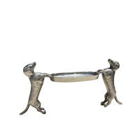 Sculpture en métal plaqué or de vente chaude de haute qualité d'une jungle de panthère pour les Sculptures de bureau de bureau de décoration de Table