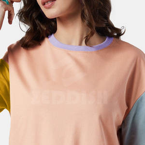 Camiseta de manga corta para mujer, camiseta de Color personalizada de último diseño para mujer, ropa de verano, nuevo diseño - Product Image 6