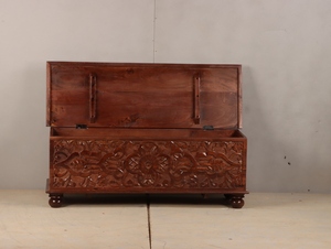Caja de Almacenamiento de Madera Rústica con Tapa para Sala de Estar, Dormitorio, Solución de Almacenamiento para el Hogar, para Mantas, Ropa y Accesorios - Product Image 2