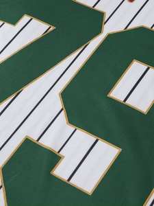 2025 superventas Unisex 220GSM gráfico sublimación manga corta cuello en V rayas fútbol americano Jersey transpirable de gran tamaño - Product Image 3