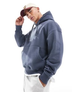 Patrón sólido térmico invierno pulóver 100% algodón puff impreso liso en blanco sudaderas con capucha logotipo personalizado sudaderas con capucha de lana para hombres - Product Image 4