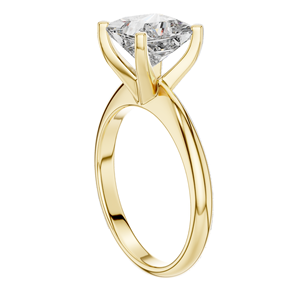 Bague en diamant de laboratoire taille princesse 2 carats pour femme, diamant CVD VVS-VS EF, or 18 carats, 14 carats, 10 carats et argent 925, rose, jaune - Product Image 1