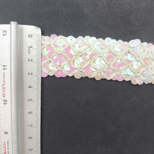Ribete de Lentejuelas Ecológico de 3 cm de Ancho, 100% Poliéster, con Patrón Circular para Vestidos y Decoración del Hogar - Product Image 3