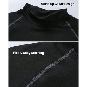 Camiseta deportiva de manga larga de compresión personalizada para hombre, ajustada y resistente al viento para correr y hacer gimnasio, diseño impreso de talla grande, pedido a granel - Product Image 3