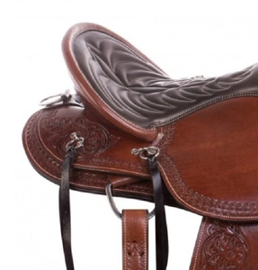 Juego de sillas de montar de cuero genuino de primera calidad, combinación perfecta para carreras de inglés de resistencia occidental para montar a caballo - Product Image 4