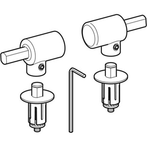 Bisagra Geberit Cromada para WCS Flow con Mecanismo de Cierre Suave - Product Image 1